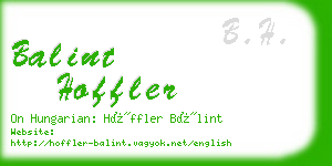 balint hoffler business card